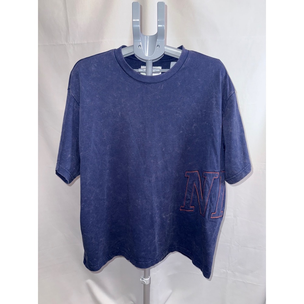 Nike Sportswear Premium Essentials Navy Acid Wash Embroidered T-Shirt Mens XL